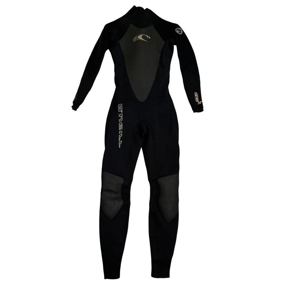O'Neill Epic Womens 4 Black 3/2mm Back Zip Full Wetsuit Long Sleeve 0696